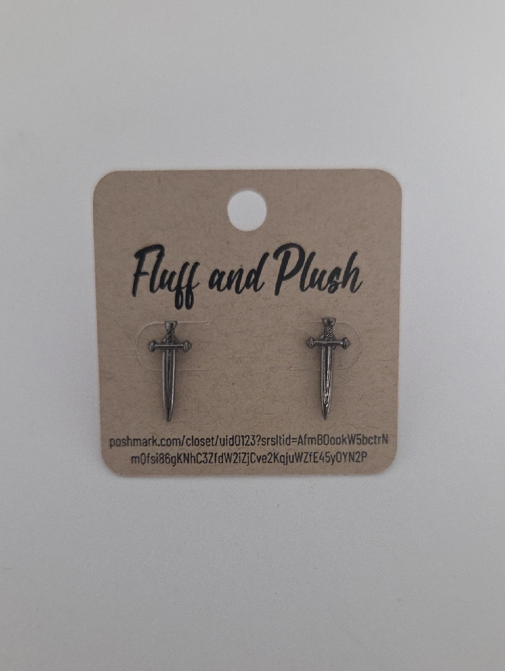 Dagger Stud Earrings - Silver